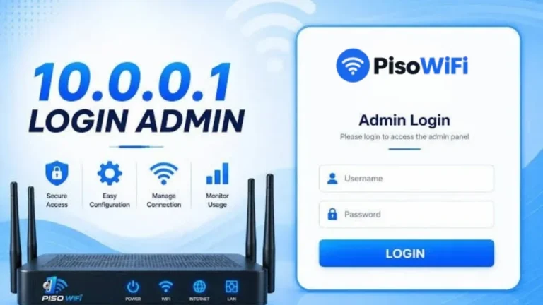 10.0.0.1/admin Piso WiFi admin login page